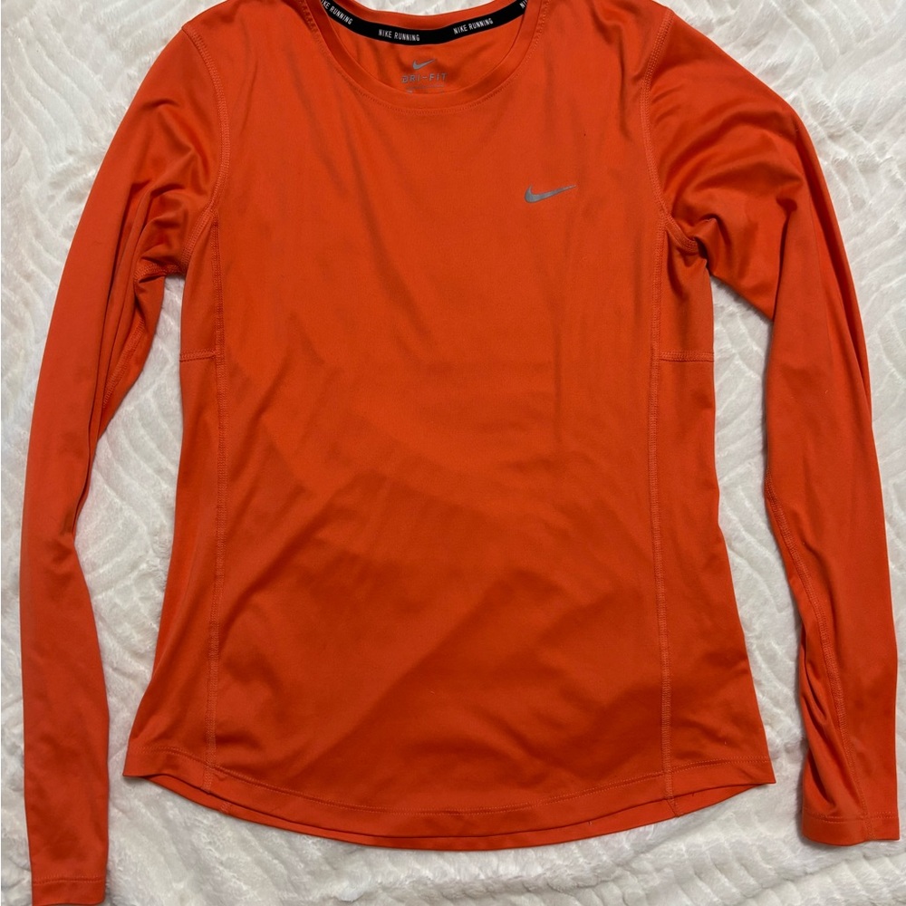 Nike Women's Bright Orange Long Sleeve Tee